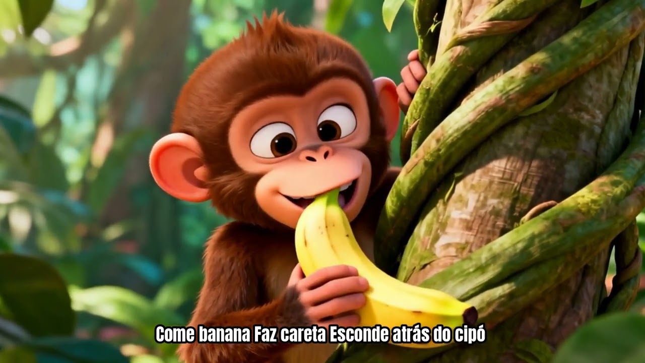 Canção do Macaco 🐵 | Aprendendo sobre Animais | Canções Infantis Educativas e Alegres