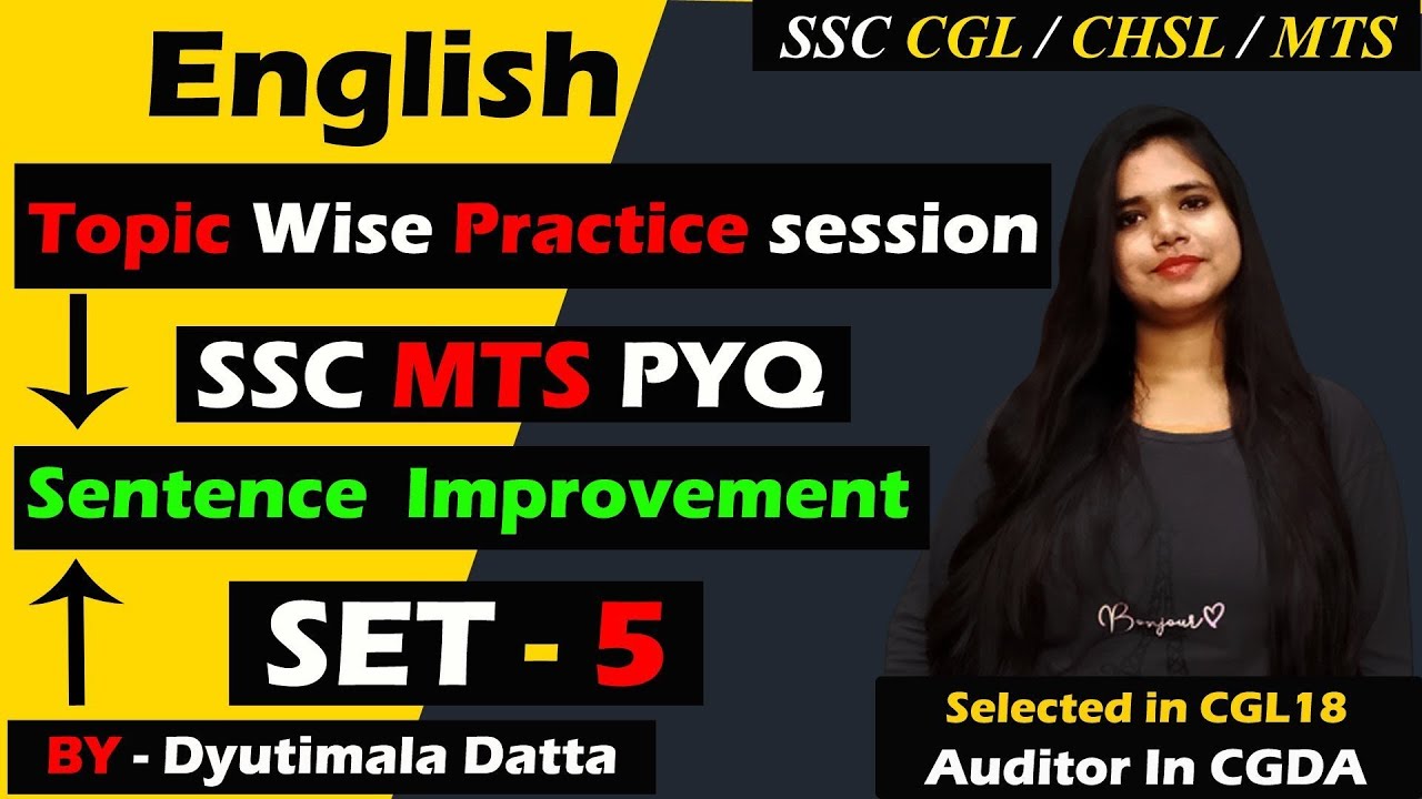 MTS ENGLISH PREPARATION | SENTENCE IMPROVEMENT | SET 5 | MTS ENGLISH PREVIOUS PAPER