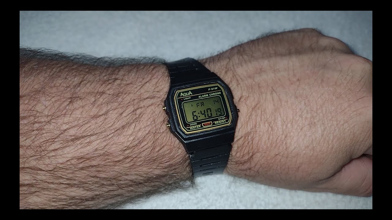 Relógio aqua F-91w