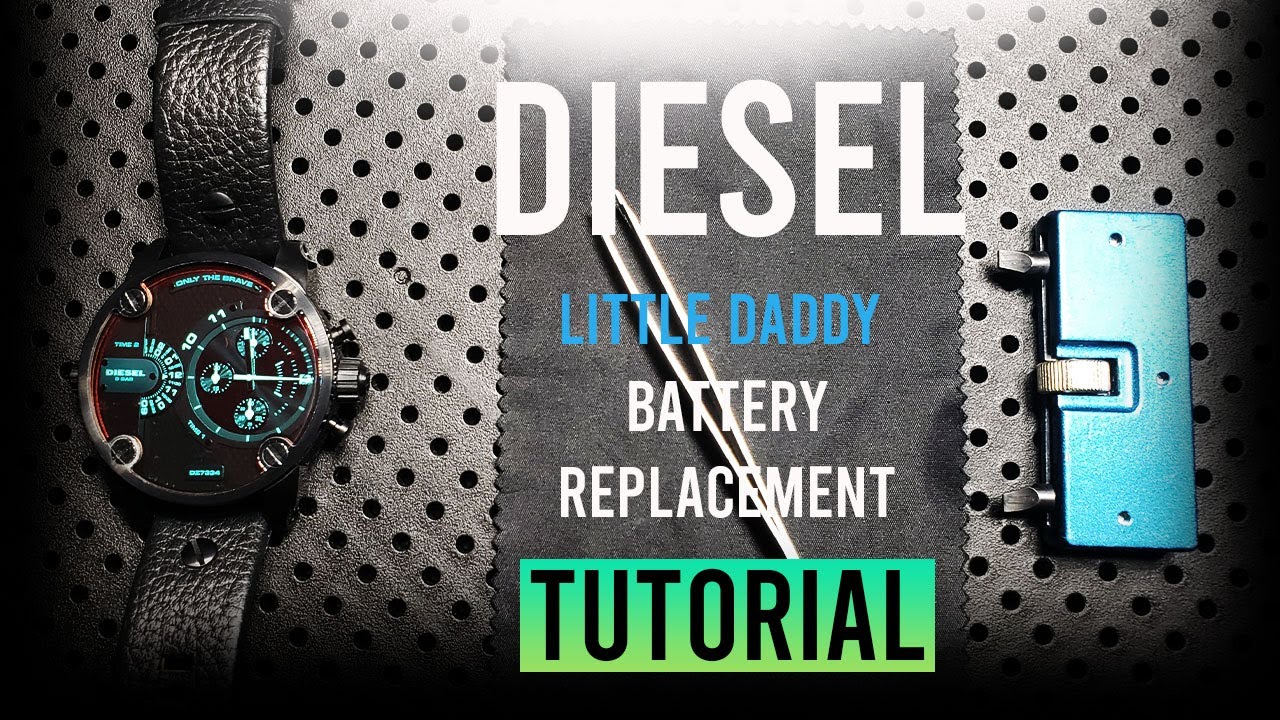 DIESEL LITTLE DADDY watch battery replacement tutorial