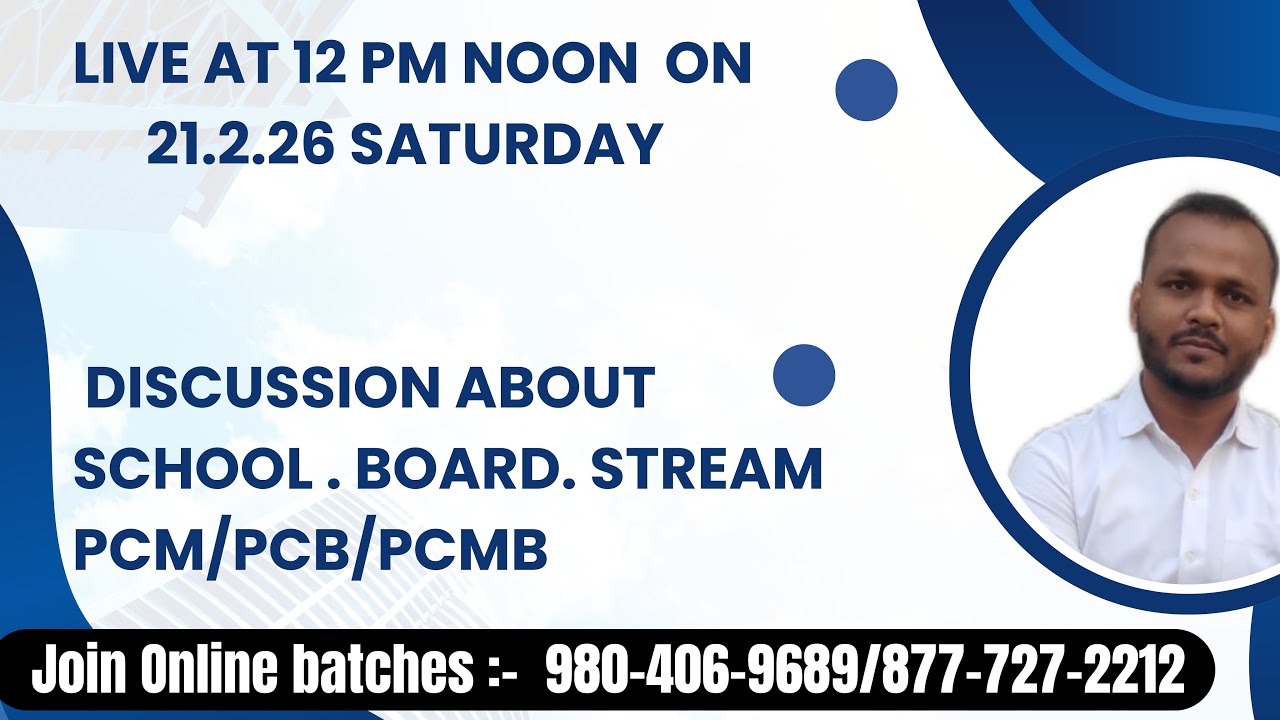 Live at 12 pm noon on 21.2.26 discussion about school stream boards