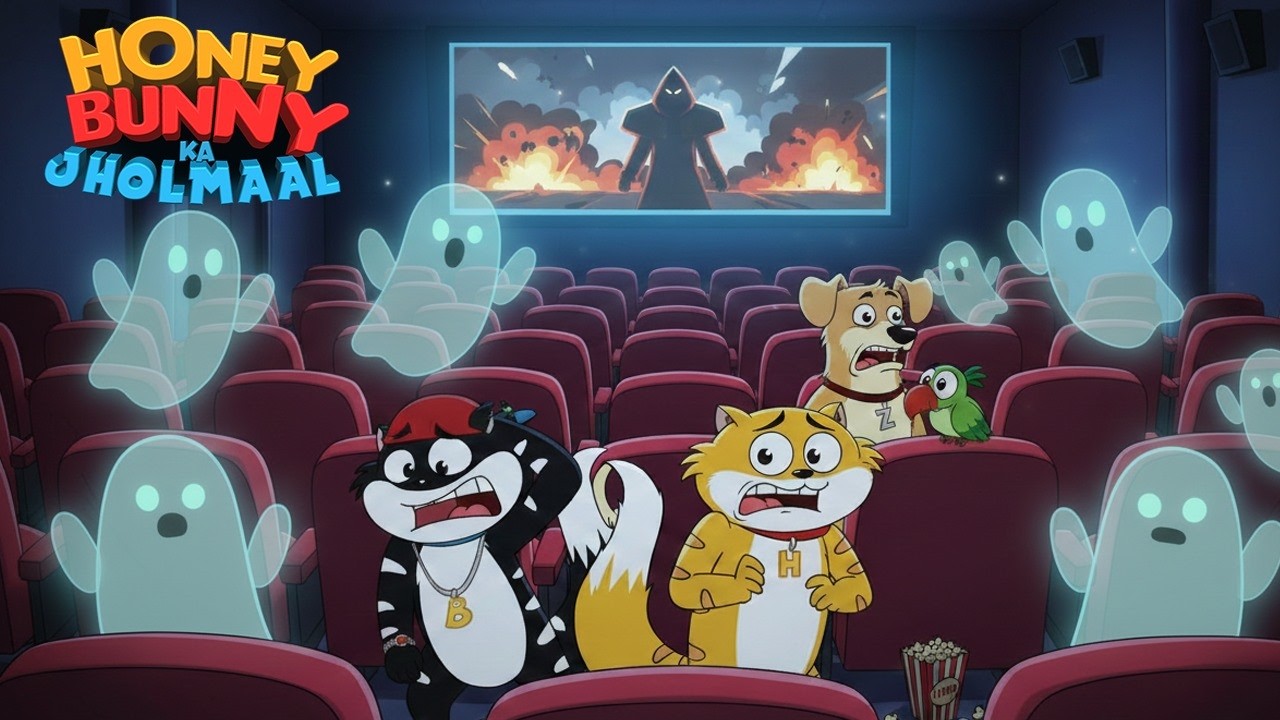 Honey Bunny ने खाली Theatre में चलती हुई Movie देखी | Honey Bunny Gags In Hindi | Funny Cartoon