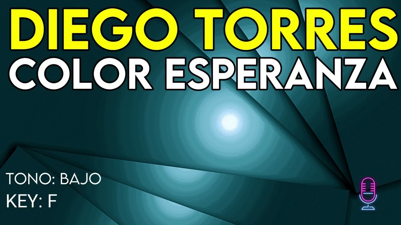 Diego Torres - Color Esperanza - Karaoke Instrumental - Bajo
