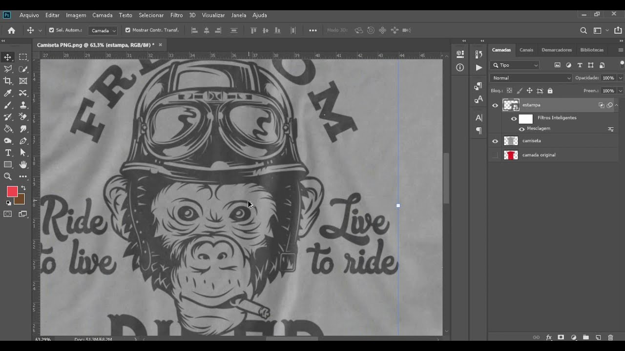 Criando Mockup Realista de Camiseta