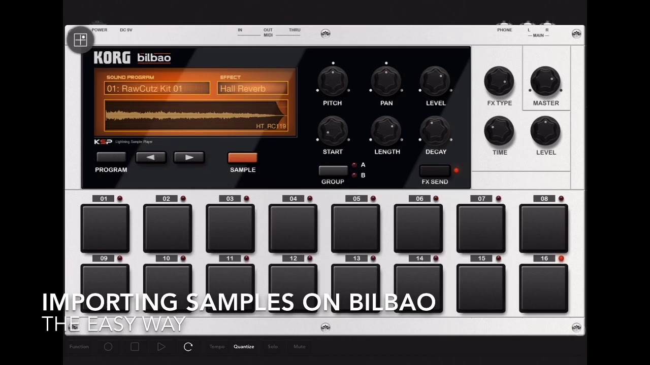 Importing samples on korg gadget’s Bilbao ( the easy way) I think