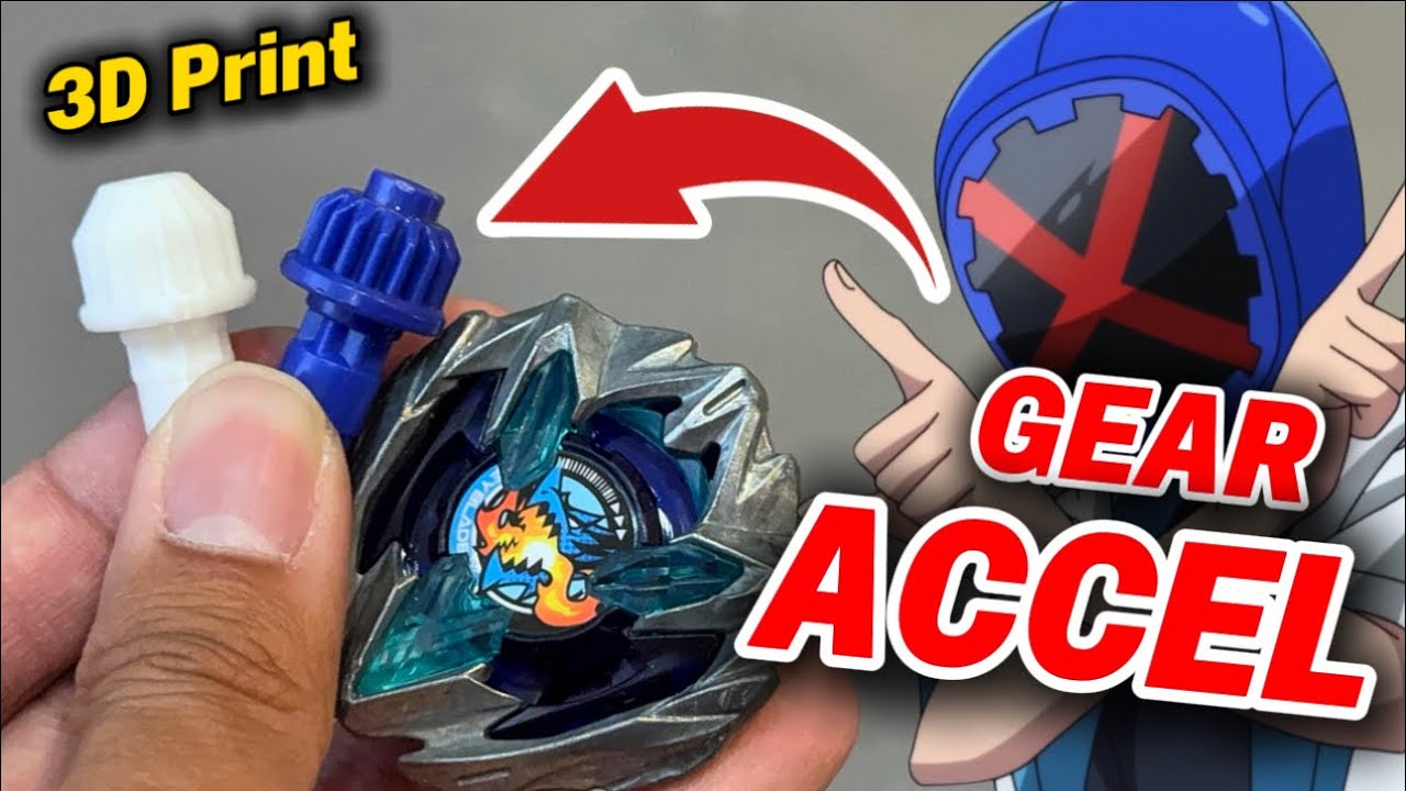We 3D Printed GEAR ACCEL Bit for Our Beyblade X! How Good is It??