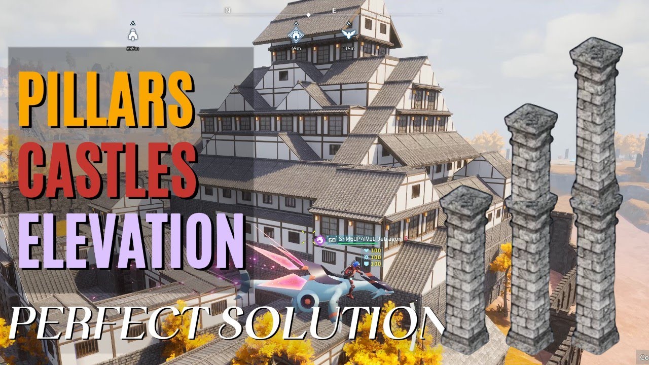 Pillars The Solution To Overcome Terrain Obstacles While Building Your Japanese Castle #palworld