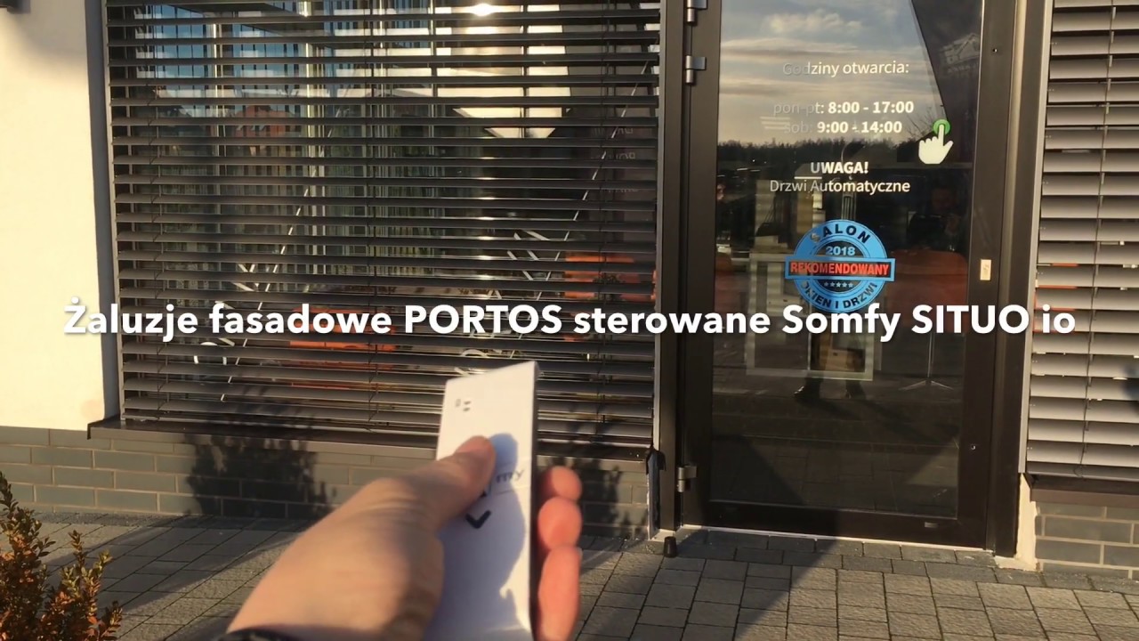 Żaluzje fasadowe PORTOS ze sterowaniem SOMFY Situo io   www.ck-stolarka.pl