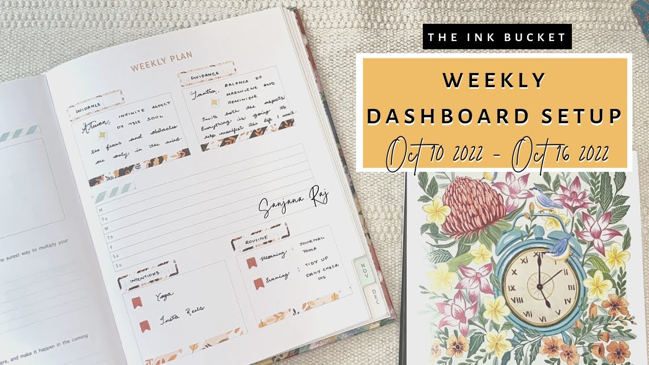 Ink Bucket Planner Weekly Dashboard Setup | Sanjana Raj