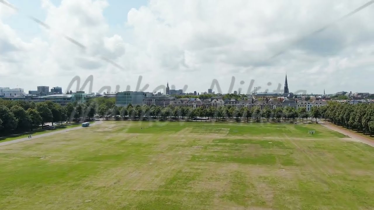 The Hague, Netherlands. Malieveld is a large grass field in the center of The Hague with an area of