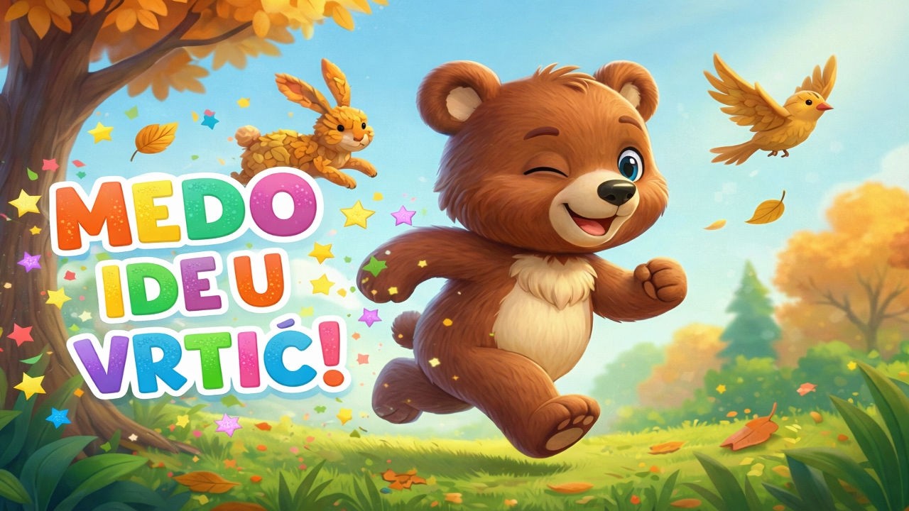 Medo ide u vrtić 🐻🎒 | Vesela Dječija Pjesmica | &Scaron;umski Drugari