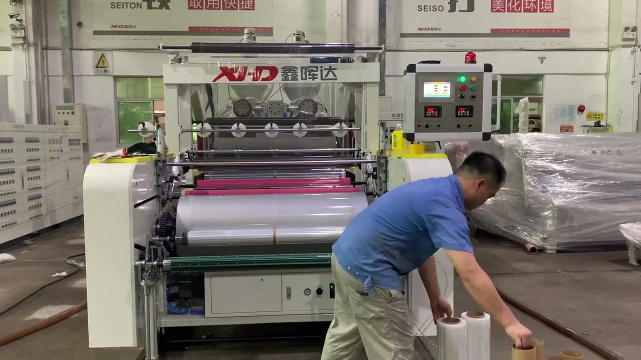 2 layers 1000mm stretch film machine Low cost shipped to India