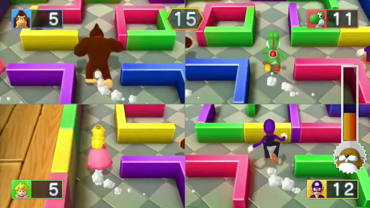 MARIO PARTY 10 WII U 4 PLAYERS MUSHROOM PARK GAMEPLAY