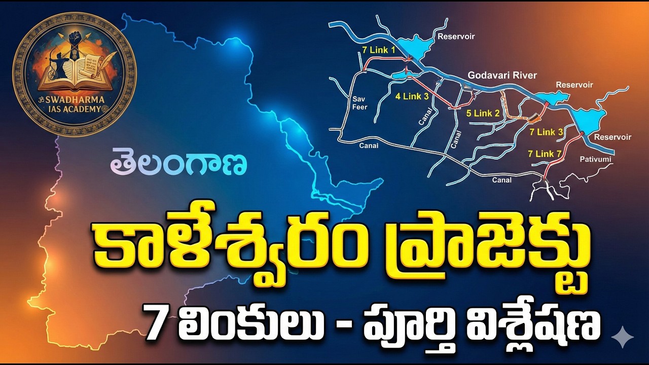 కాళేశ్వరం ప్రాజెక్టు - పూర్తి విశ్లేషణ (మ్యాప్స్‌తో సహా) & మేడిగడ్డ వివాదం: సమగ్ర సమాచారం kaleswaram