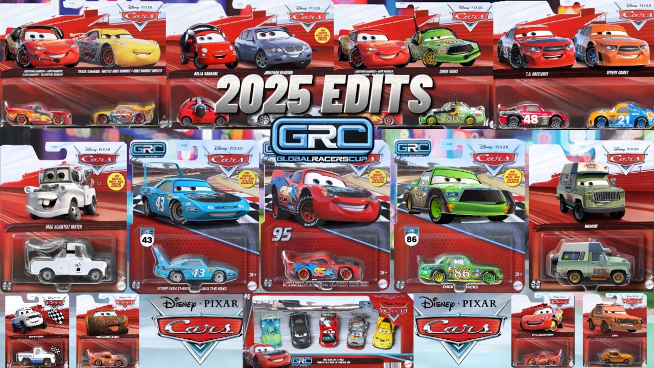 2025 Disney Cars die-casts Edits Custom GRC Singles 2 Packs and More!