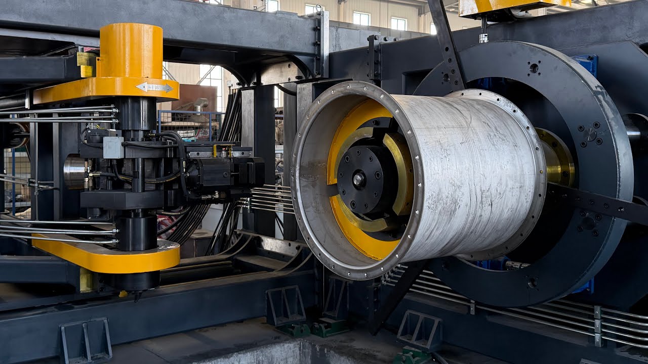 Stainless steel axial fan casing flanging machine 