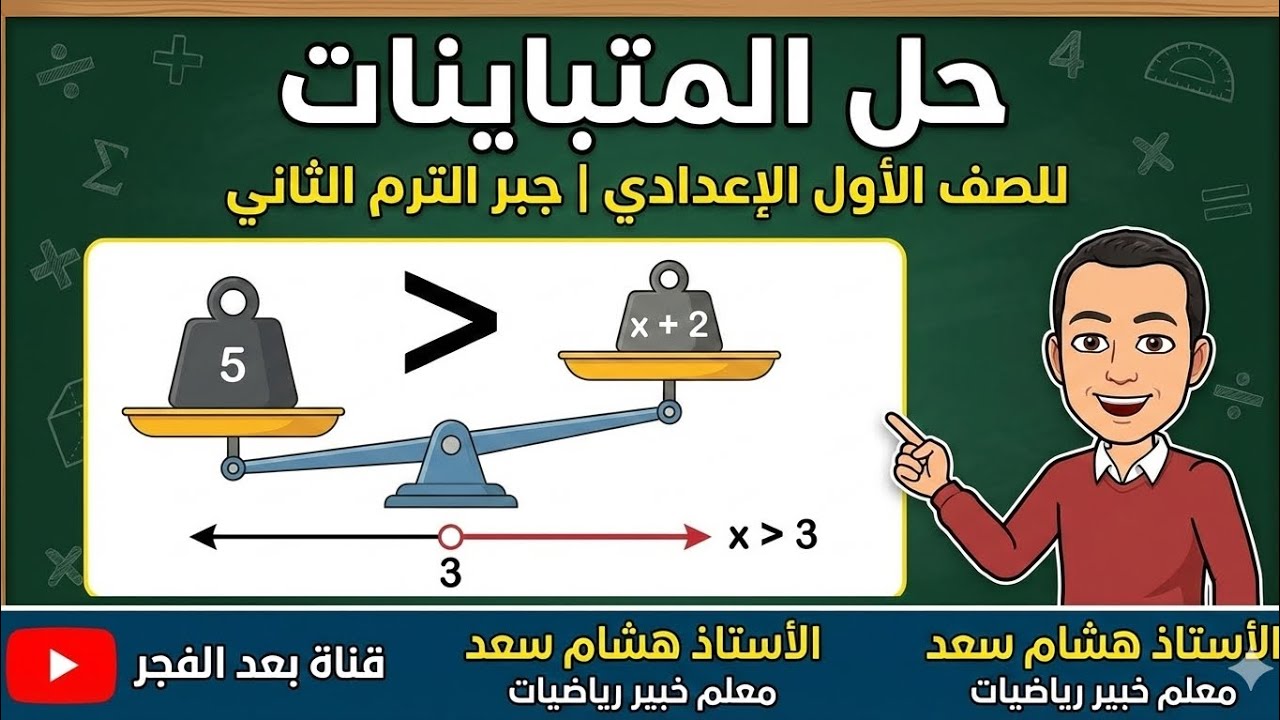 شرح درس المتباينات اولى اعدادي الترم التاني ٢٠٢٦ رياضيات 