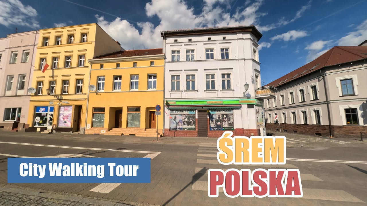 Śrem, Poland 🇵🇱 | City Walking Tour in 4K, GoPro 11