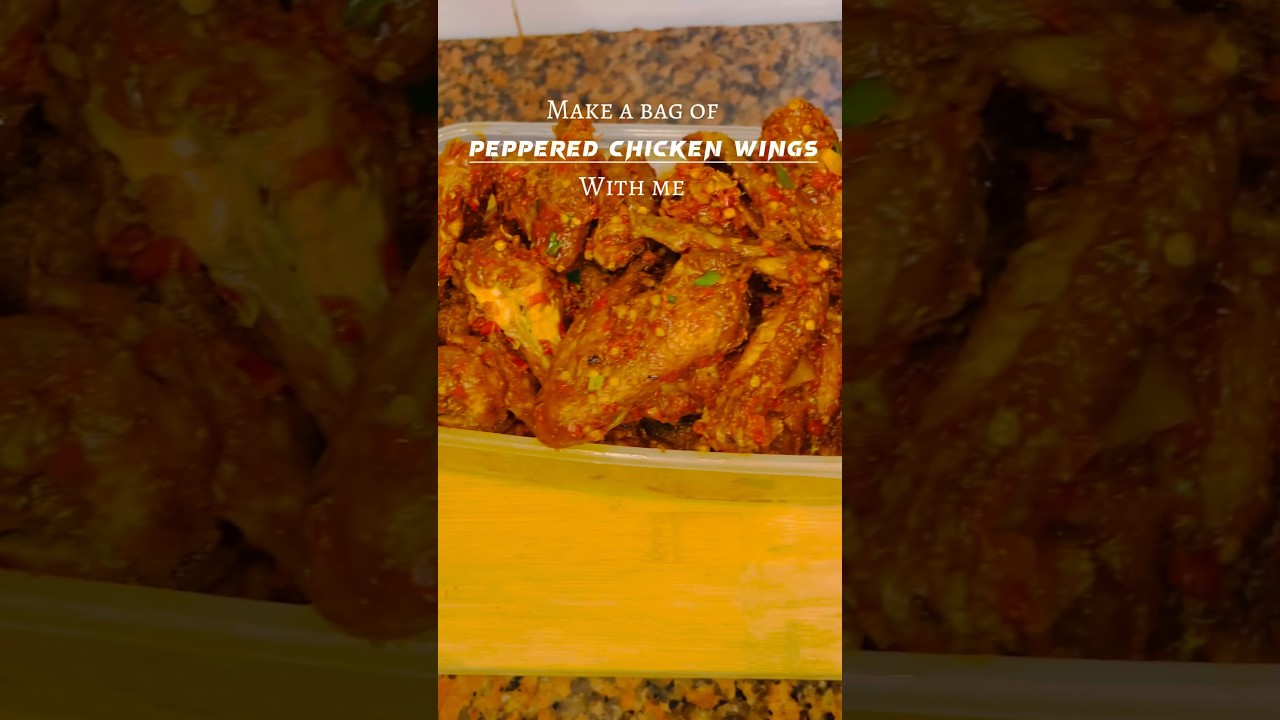 Peppered Chicken Wings 🌶️  #naijafood #chicken #chickenwingsrecipe #pepperchicken #nigerianfood