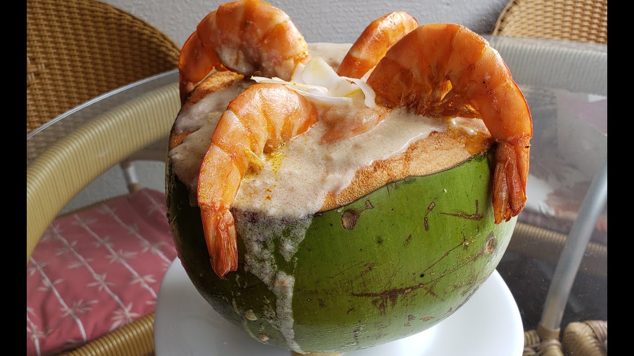 Camarão no coco!!!! | Qual é a do rango hoje?