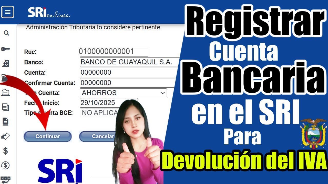 Como Agregar o Registrar Tu Cuenta Bancaria en #SRI para Recibir la Devolución del #IVA Ecuador 2026