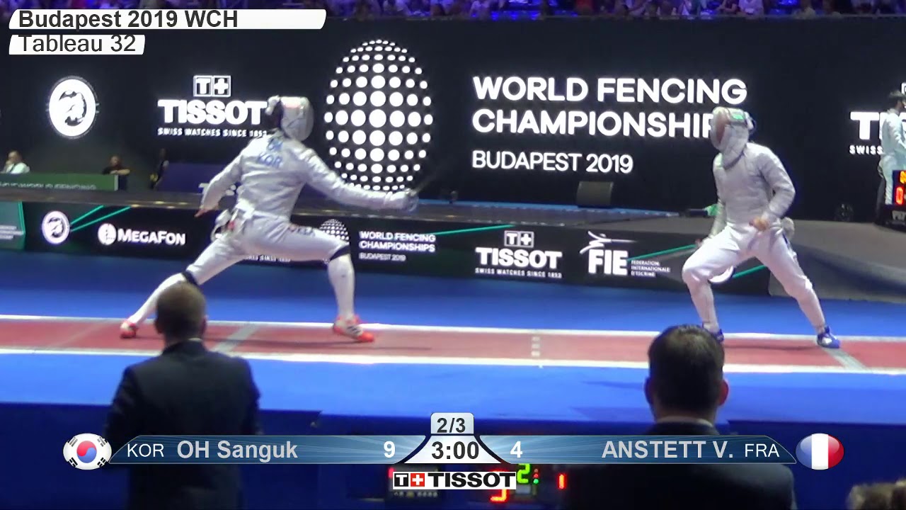 2019 246 T32 16 M S Individual Budapest HUN WCH RED ANSTETT FRA vs OH KOR