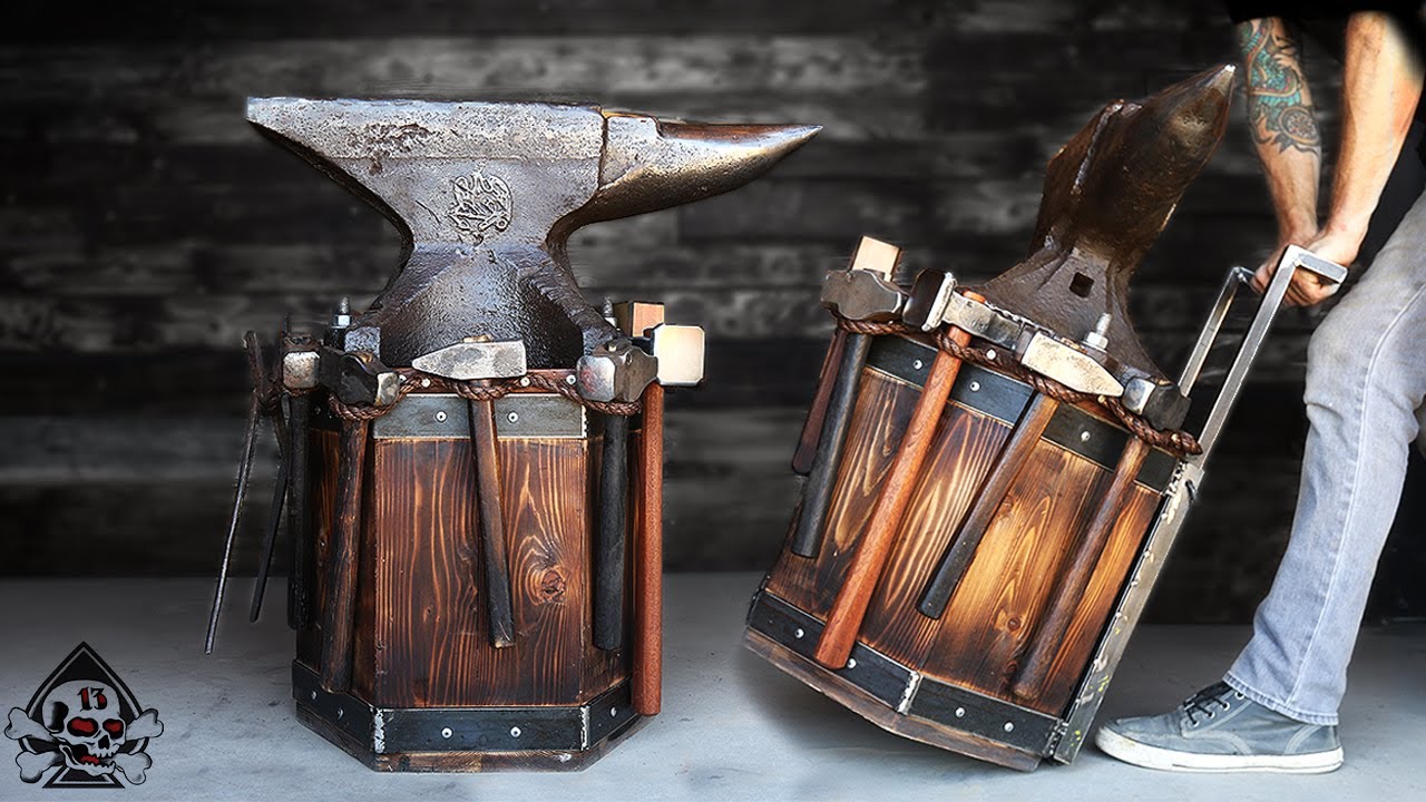 Making a Mobile Anvil Stand | 265lb Fisher Anvil + 200lb Base