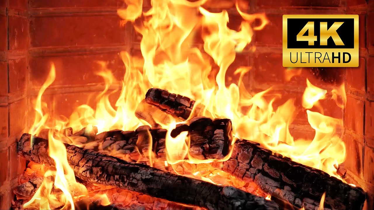 🔥 Cozy Winter Fireplace 4K UHD | Crackling Fire Sounds & Warm Fireplace Ambience