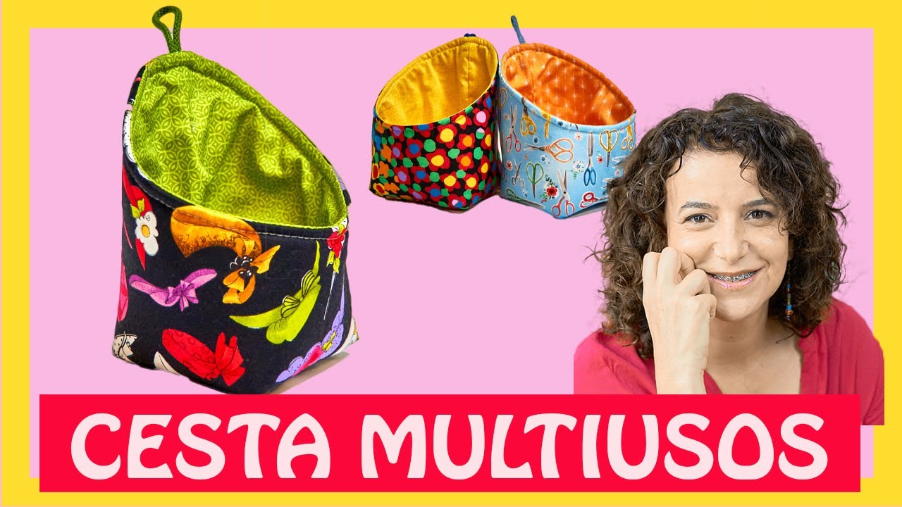🧡 Cómo hacer 1 CESTA MULTIUSOS de tela | (FÁCIL) ✅