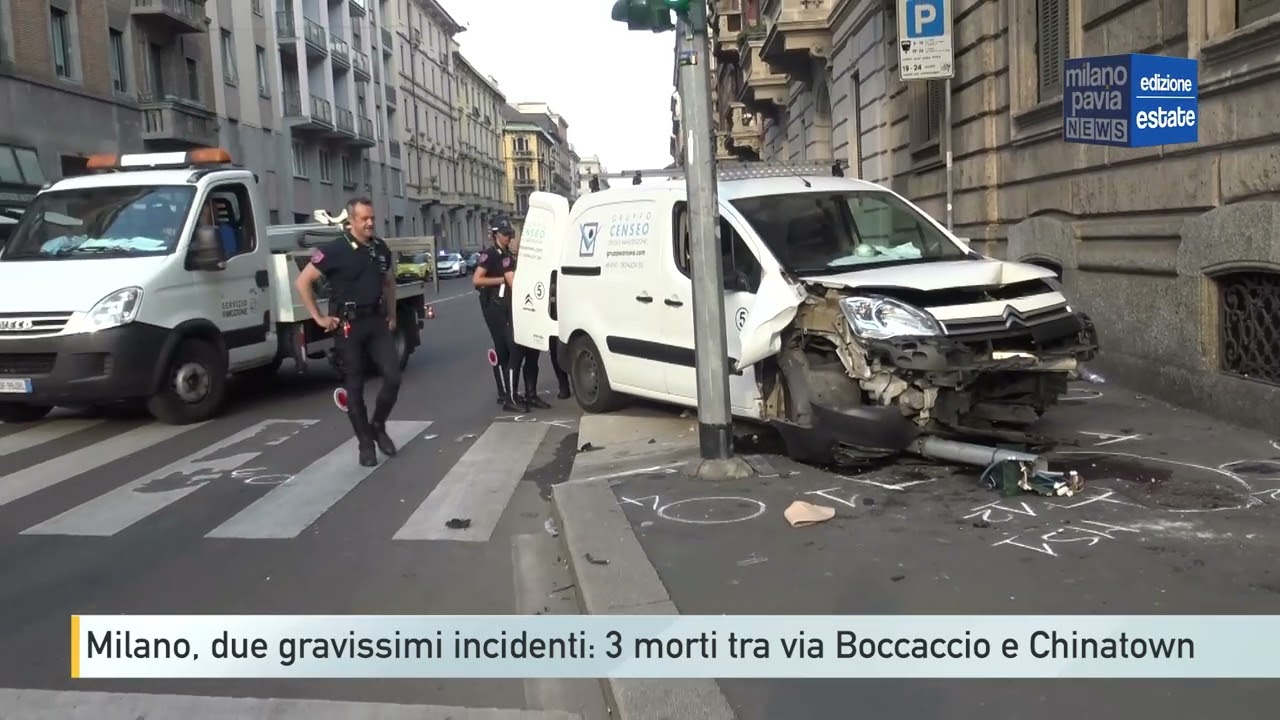 Milano, due gravissimi incidenti: 3 morti tra via Boccaccio e Chinatown