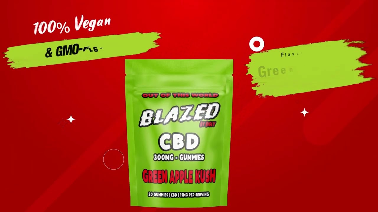 Blazed CBD Green Apple Kush Gummies 2