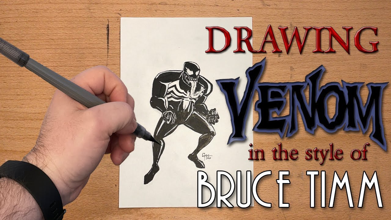 Drawing VENOM in the style of BRUCE TIMM