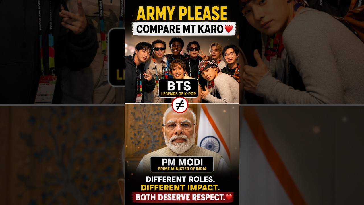 Why Comparing BTS & PM Modi Makes No Sense  Instagram Record #shorts #shortsfeed