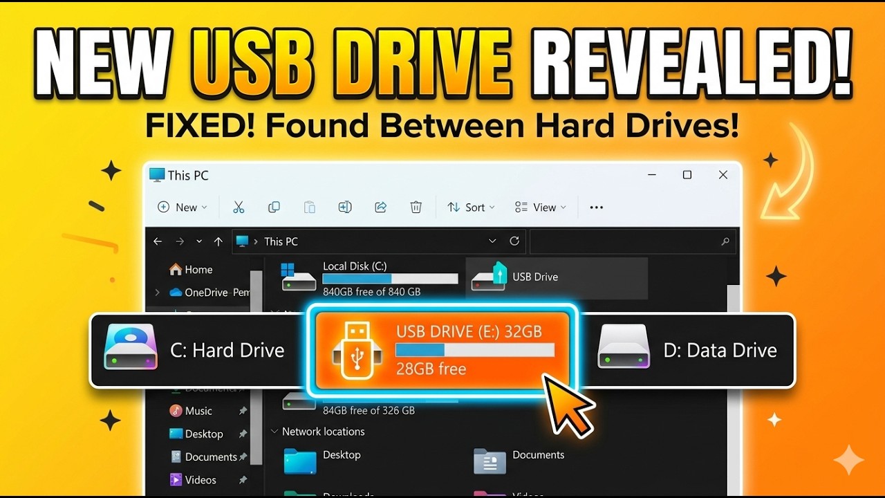 Fix USB Drive Shows in the Middle of Windows Drives