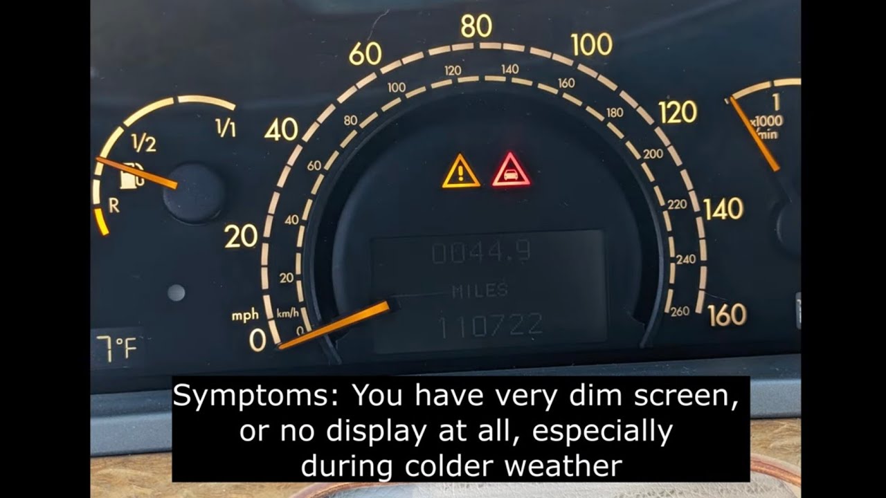 Mercedes Benz W220 (S430/S500) Instrument cluster removal and display fix