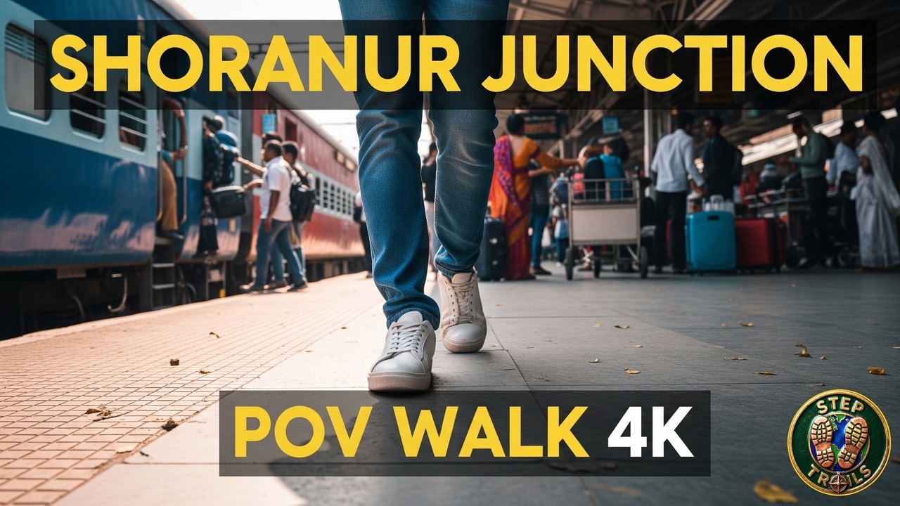 Walking at Shoranur Junction Railway Station 🇮🇳 | POV ASMR | STEP TRAILS