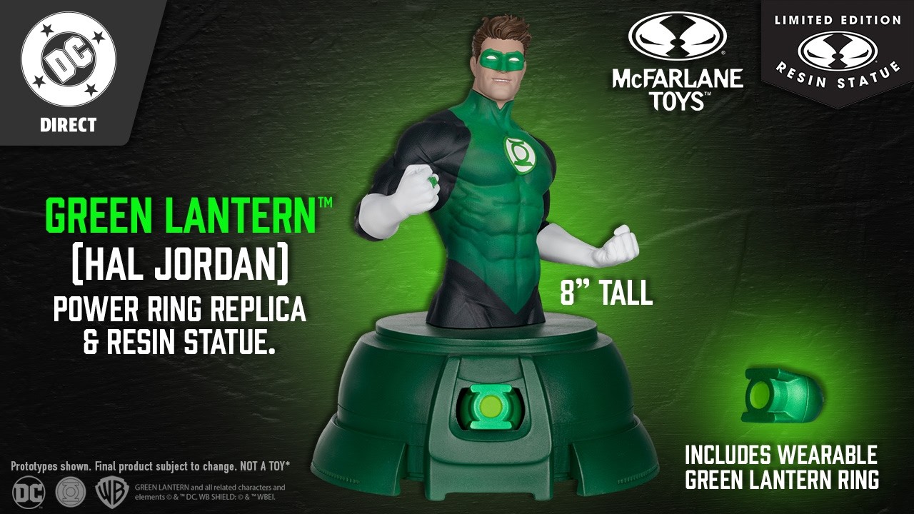 NEW DC Direct&trade; Green Lantern&trade; (Hal Jordan) Power Ring Resin Statue | Statue Showcase