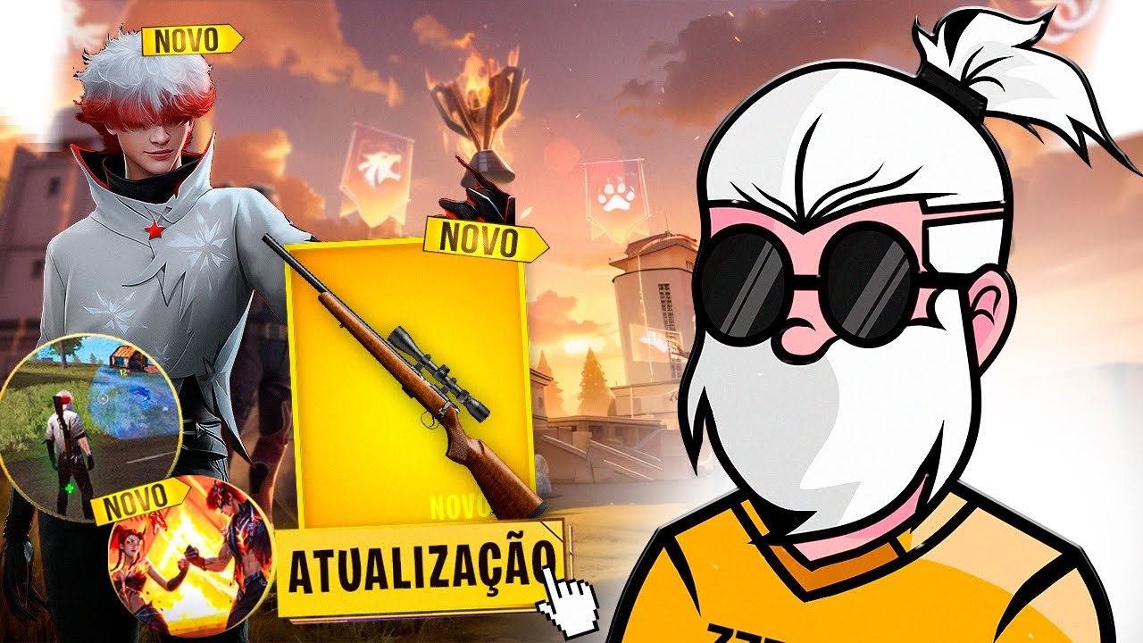 JOGUEI NA NOVA ATUALIZAÇÃO E FIQUEI COM A PIOR MIRA! FREE FIRE EMULADOR