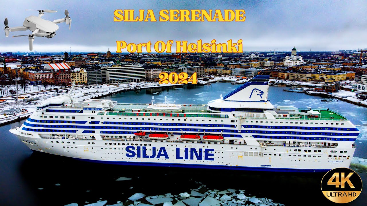 Ship Spotting: Silja Serenade Arrives in Helsinki – Winter 2024 in Stunning 4K Drone Views