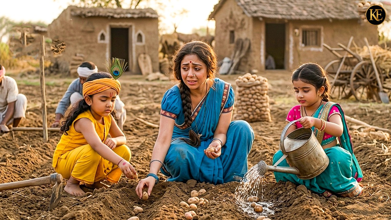 नन्हे कान्हा ने खेत में किया कमाल! सब रह गए हैरान | Yashomati Maiyaa Ke Nandlala || Krishan leela