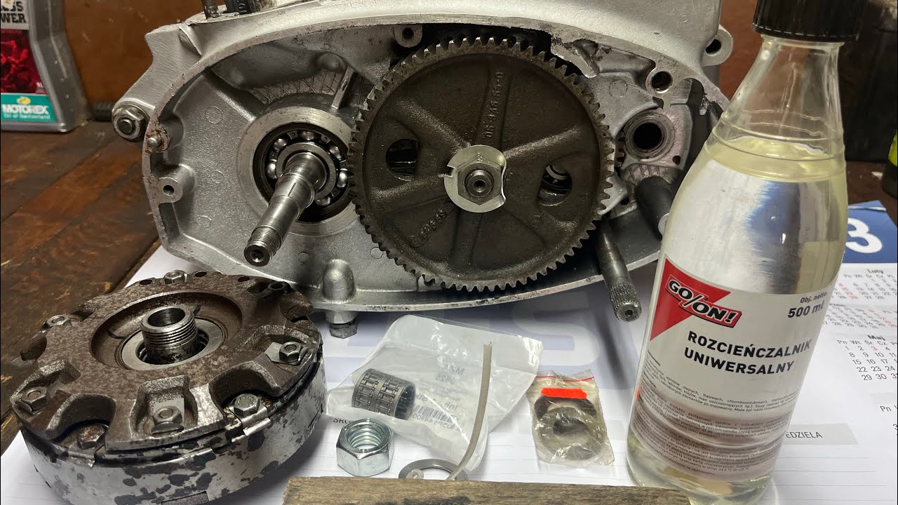 Mz 250 sprzęgło cz.6 montaż na wał korbowy