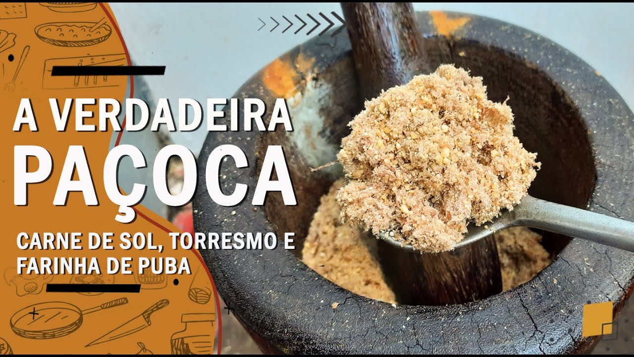 PAÇOCA DE CARNE COM TORRESMO FEITA NO PILÃO RECEITA DA VÓ
