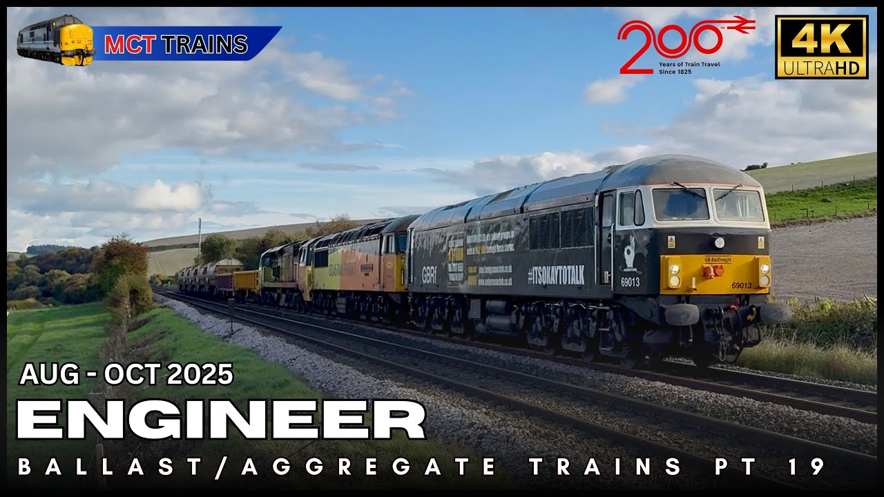 Engineer/Ballast/Aggregate Trains Pt 19 - Aug - Oct 2025 - 4K -