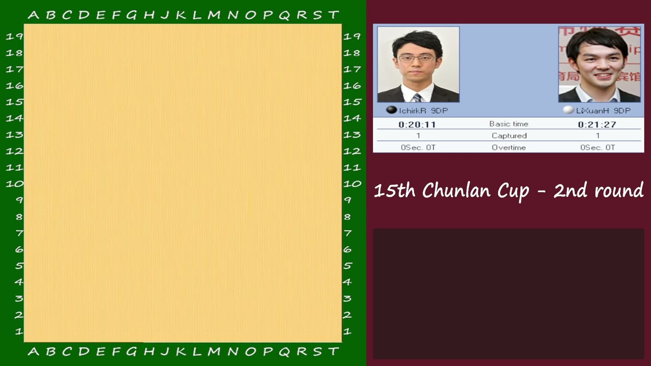 [EN/FR] 15th Chunlan Cup - 2nd round : Ichiriki Ryo vs Li Xuanhao