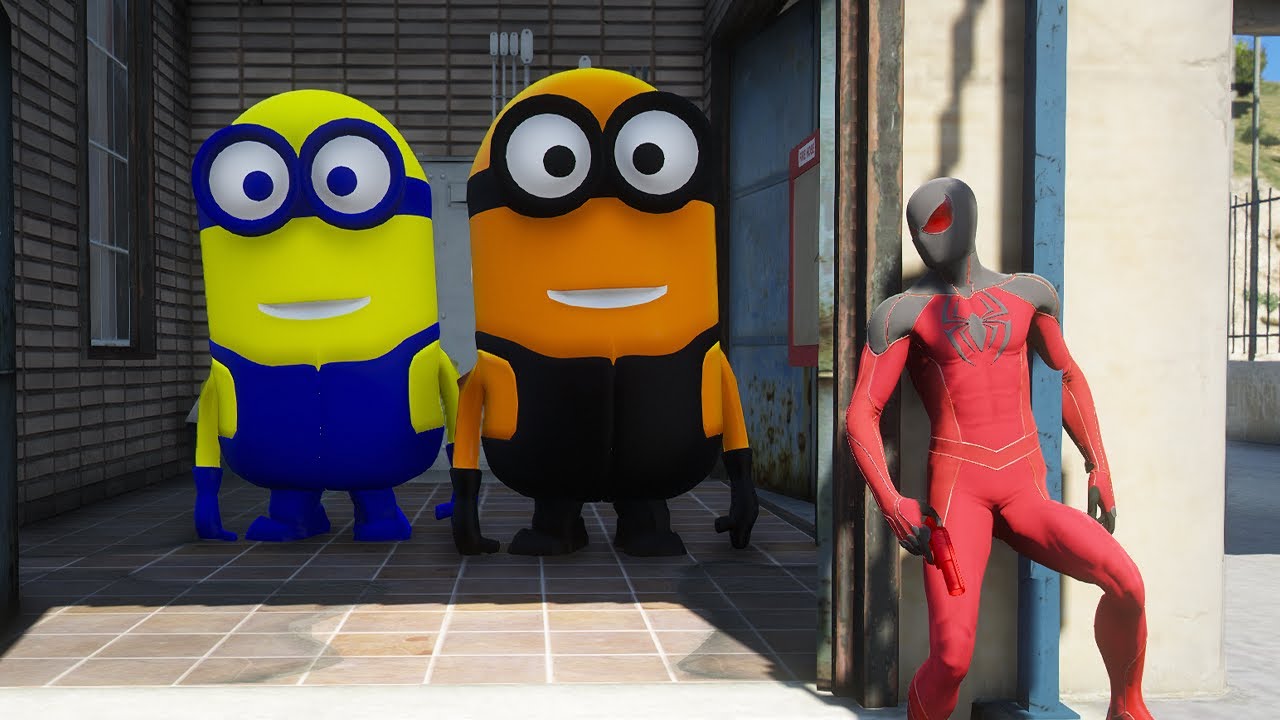 GTA 5 Funny Spiderman vs White Minion Epic Ragdoll Episode. 15
