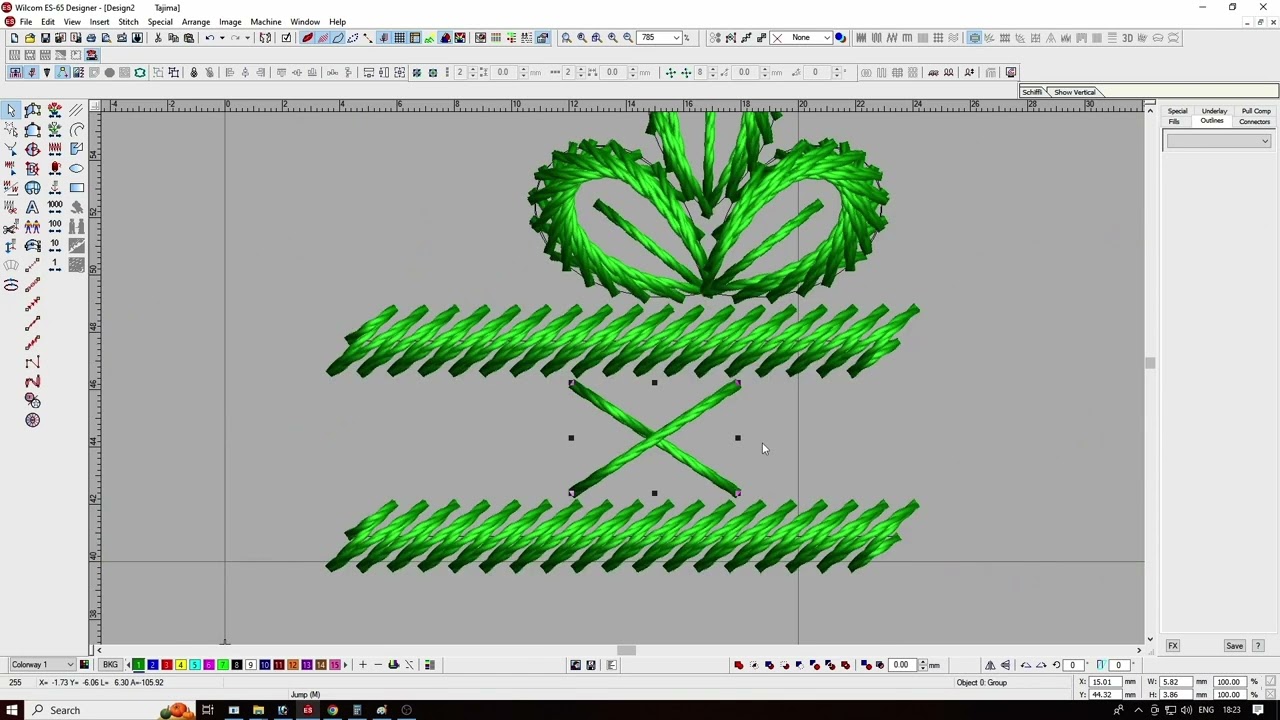 Lace design from photo | Wilcom 2006 Embroidery Designing Tutorial