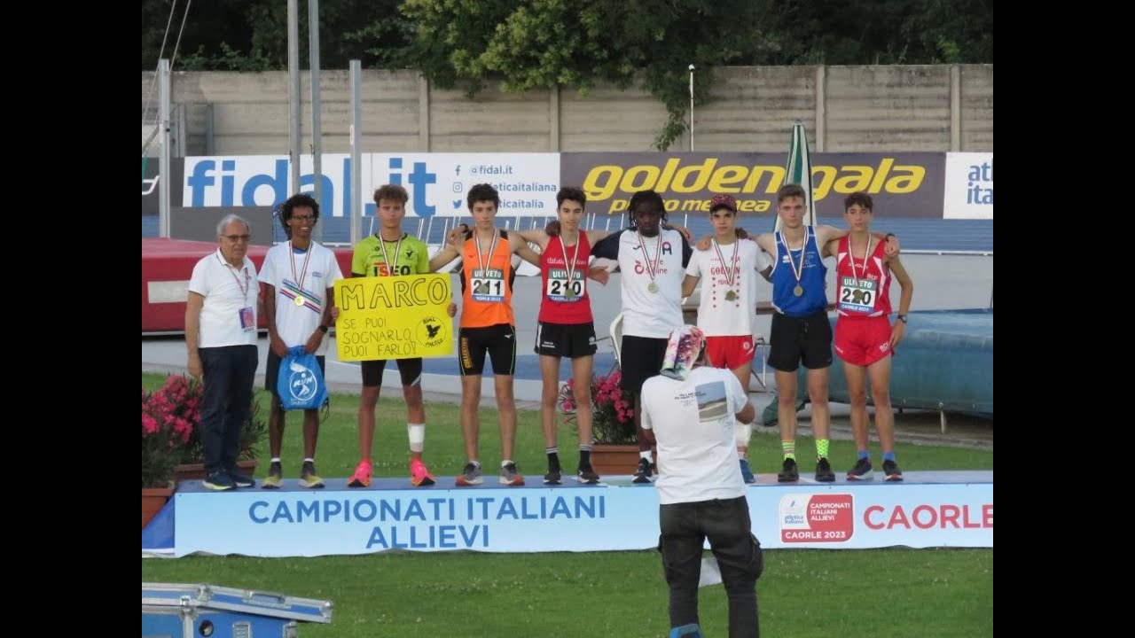 Francesco Bigoni - Premiazione 3.000 m - Caorle 24/06/2023 Campionati Italiani Allievi