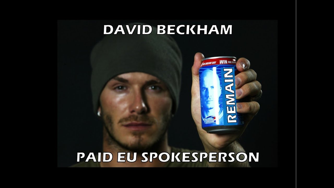 David Beckham Pitches Remain Ahead of Brexit Vote