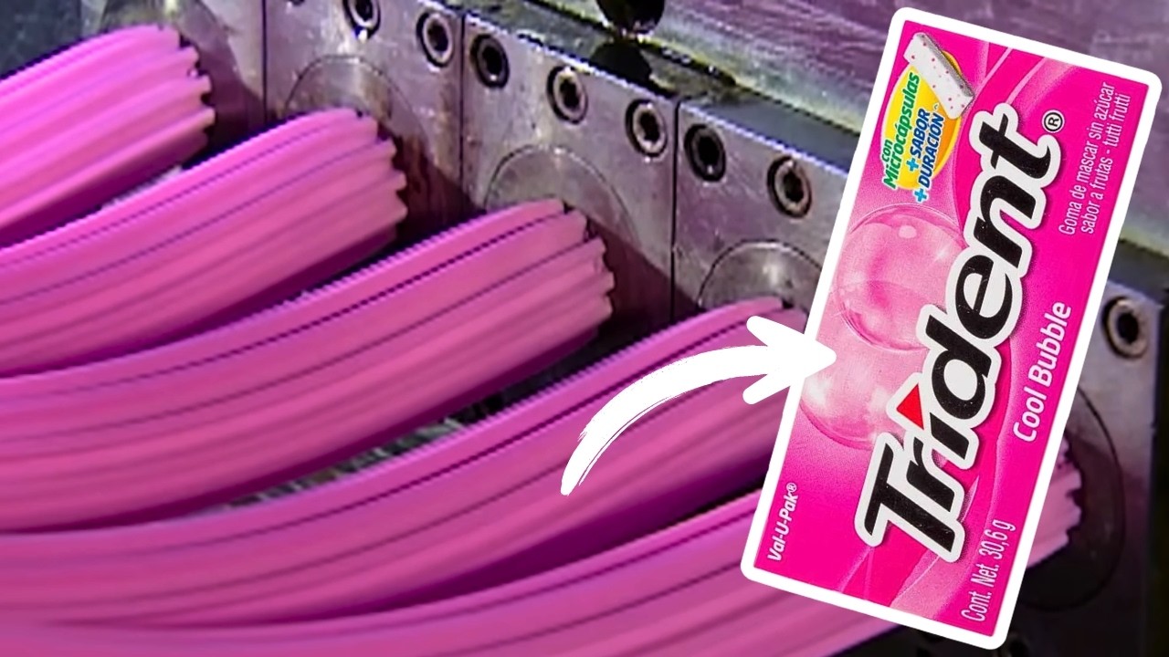 CÓMO se FABRICA el CHICLE🫧 | ASÍ se HACEN 10 TONELADAS de TRIDENT al DÍA
