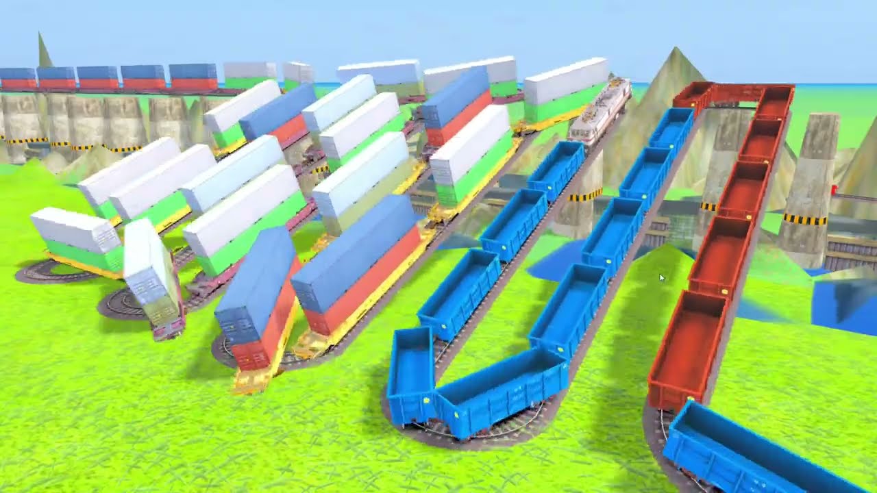 GOODS TRAIN NE KIYA RICKY BIG CIRCLE CROSSING AND BUMPY CROSSING #loco |Train Simulator|